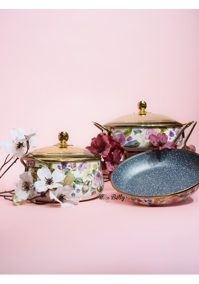 Rose Deluxe 5 Parça Granit Tencere Seti Pembe
