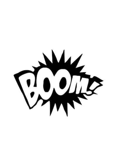Bom Sticker Araba Boom Yapıştırma 2