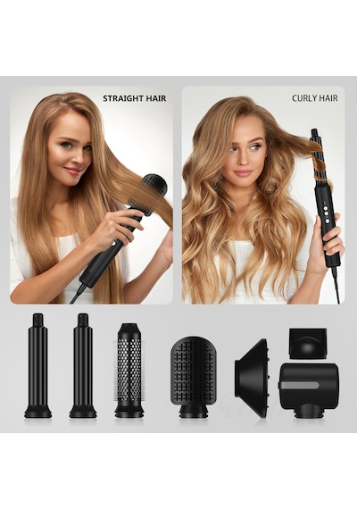 7 Başlıklı İyonik Saç Şekillendirici Saç Kurutma Fön Makinası 7in1 Multi Styler 110000 Rpm 1400w