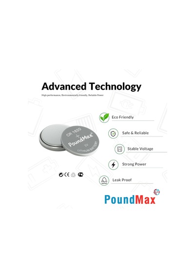 Lexroo 5 Adet 1620 Cr1620,dl1620 3v Düğme Pil