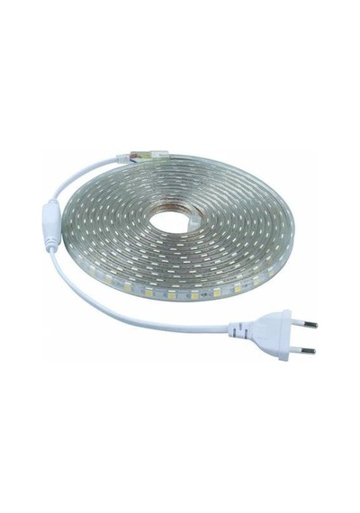 220 Volt Şerit 3 Çipli Hortum Şerit Led Aydınlatma + Fiş - 20Mt-