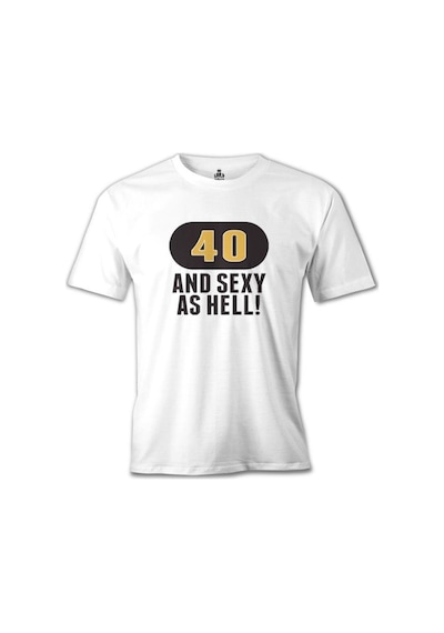 40 And Sexy Beyaz Erkek Tshirt