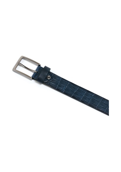Lacivert Erkek N-040-125 Grande Spor Kemer Genişlik 4 Cm