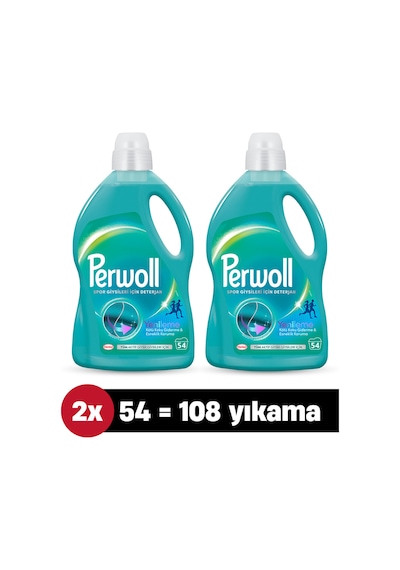 Spor Giysi Hassas Sıvı Çamaşır Deterjanı 2.97l 2'li Set 108 Yıkama