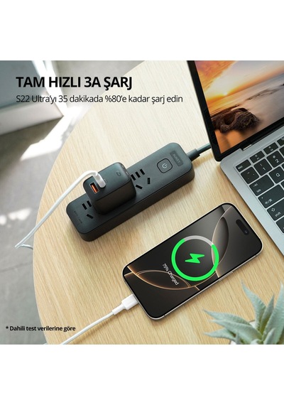 Aukey Cb-cd45-wh Pd Naylon Örgülü Type-c Type-c Şarj Kablosu 0.9m