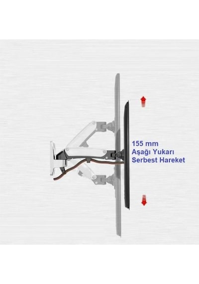 North Bayou Nb F120 Amörtisörlü Hareketli 17-27" Duvar Askı Aparat