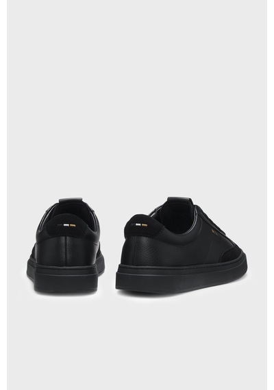 Boss Süet Detaylı Sneaker Ayakkabı Erkek Ayakkabı 50568536 005 Siyah