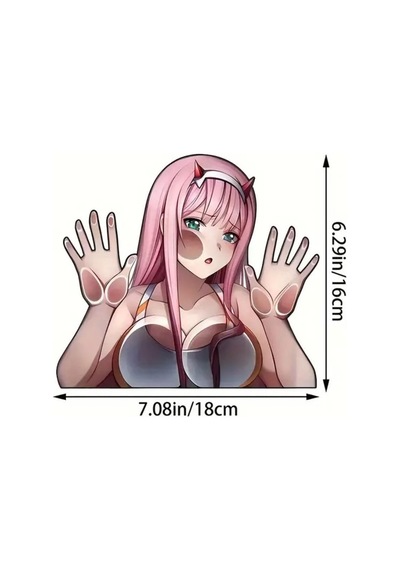 Anime Kız Sticker Laptop,araba, Motor Sticker
