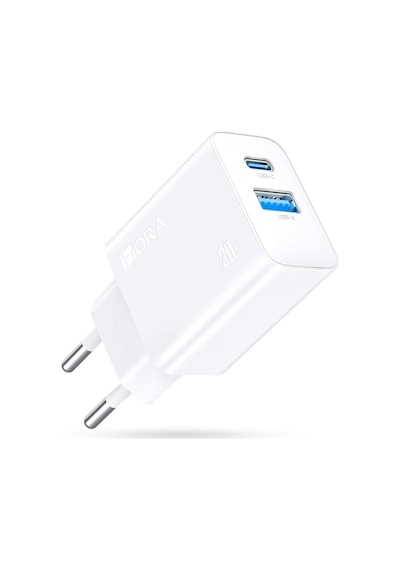 20w Dual U+c Şarj Aleti-usb-c Ve Usb-a Çift Çıkış - Hızlı Şarj Cihazı - Taşınabilir Tasarım