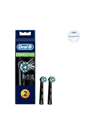 Oral-B Cross Action Şarjlı Diş Fırçası Yedek Başlığı Siyah 2'li