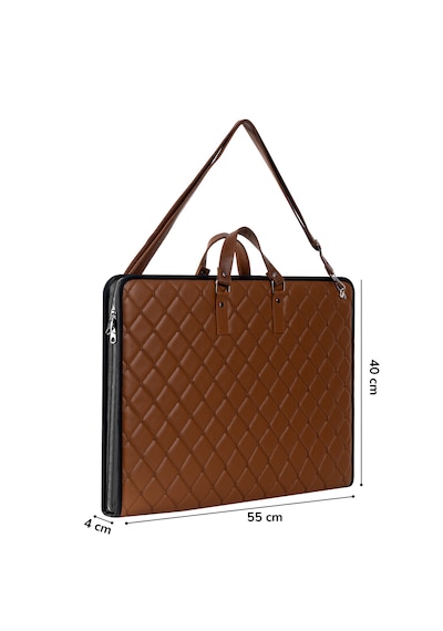 Gözde Proje 40x55 Cm Suni Deri Proje/resim Çantası Cepli Taba Kapitone