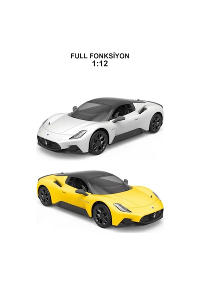 Uzaktan Kumandalı Şarjlı Işıklı Full Fonksiyon Maserati Mc20 Oyuncak Araba 27212 Beyaz Beyaz
