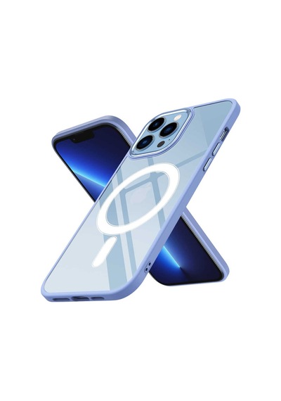Apple Uyumlu iPhone 13 Pro Max Wireless Şarj Özellikli Zore Krom Magsafe Silikon Kapak
