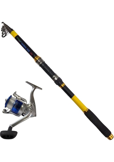 Powerex Highline 3,6m. 75-150gr Kamış - Carrera 6000 Mavi Kamış Makine Olta Seti