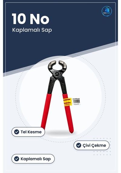 Kerpeten No Kaplamalı Saplı Kesici Pense Tel Kesme Çivi Çekme Hır