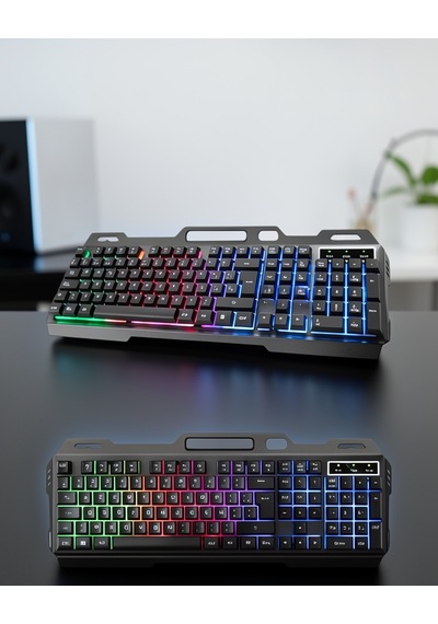 Oyuncu Klavye-mouse Seti Rgb Işıklı Usb Girişli Türkçe Q Uczpg8018klavye1