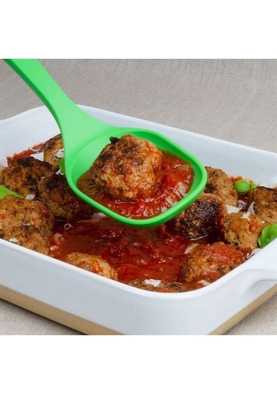 Lurch - Platin Silikon Servis Kaşığı 33,5 Cm Yeşil - Yanmaz, Yapışmaz, Bükülmez, Çizmez, Tat Ve Koku Bırakmaz - 240094