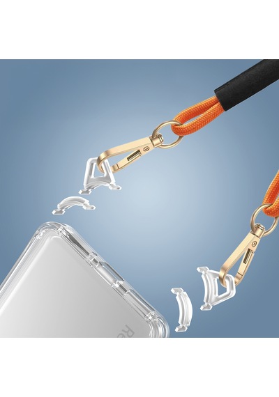 Xiaomi Redmi Note 14 Pro 5g Kılıf Airbagli Takılabilir Askı Aparatlı Zore Snap Silikon Kapak Seffaf