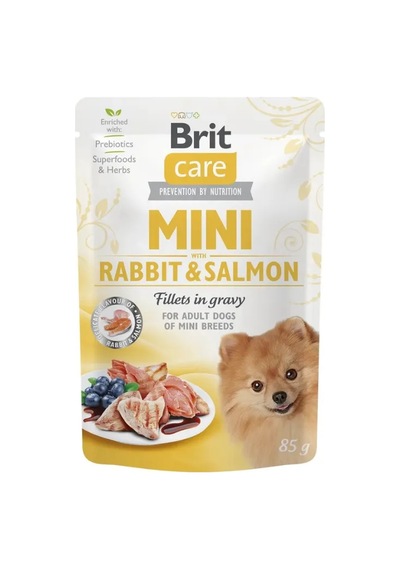 Brit Care Tavşan Ve Somonlu Mini Irk Köpek Konservesi 85 Gr