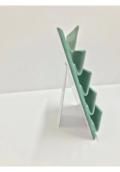 Yerli Üretim Süet Kumaş 20/16 Cm Yeşil Renk Ayaklı Küpe Standı Çok Renkli