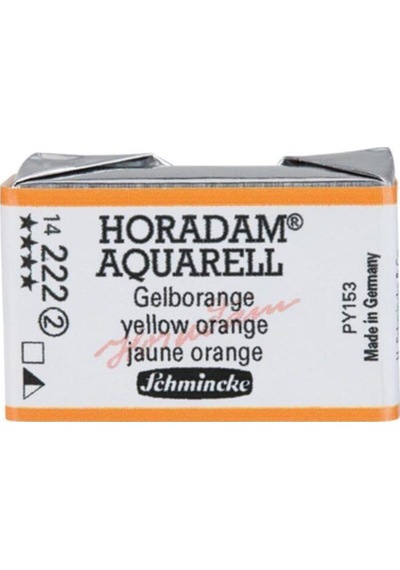 Schmincke : Horadam Aquarell Artist Sulu Boya : Tam Tablet : Seri 2 222 Yellow Orange