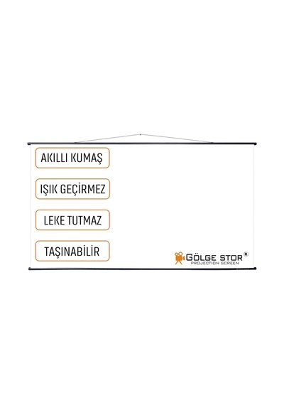 Gölge Stor En150cm Boy95cm Projeksiyon Perdesi Duvar Askılı Taşınabilir Yeni Akıllı Kumaş Işık Geçirmez 4k-8k