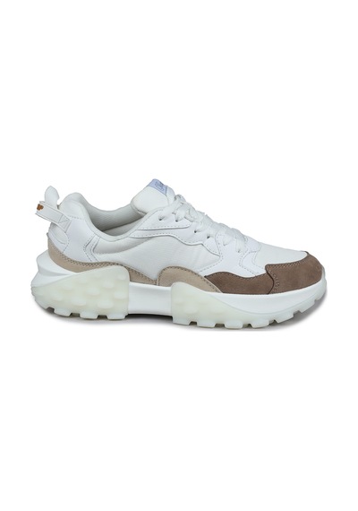 Jump 29780 Beyaz - Bej Kadın Sneaker Günlük Spor Ayakkabı Beyaz - Bej