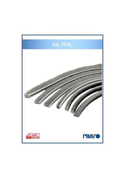 Alüminyum Pvc Kapı Pencere Cam Balkon Kıl Fitili En 6,7mm - Kıl Uzunluğu: 12mm - Rulo - 175 Metre Diğer