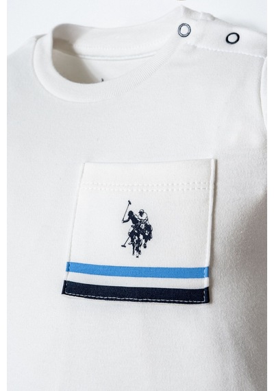 U.s. Polo Assn. Erkek Bebek Beyaz Şort Takım 5274-49946 Lacivert