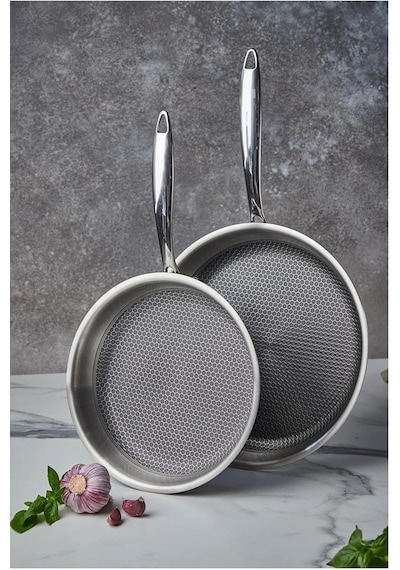 Emsan Pro Tri Ply 3'lü Çelik Tava Seti 20-24-28 Cm