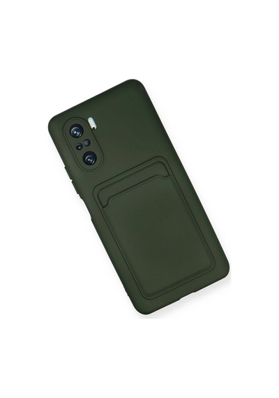Newface - 735 - Xiaomi Mi 11i Kılıf Kelvin Kartvizitli Silikon - - Glblseme - Koyu Yeşil