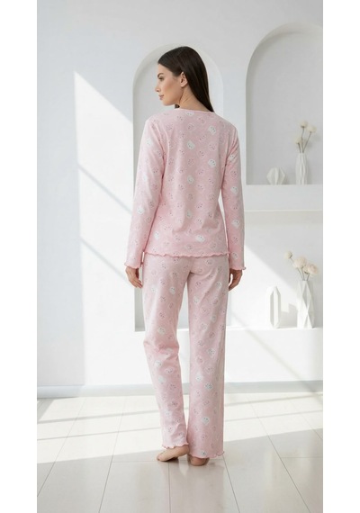 Divinus Panda Desenli Bayan Pijama Takımı Pembe