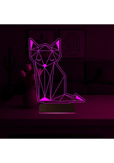 Luvivia Kurnaz Tilki 3d Lamba - Masa Gece Lambası Şeffaf