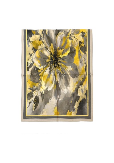 Benetton Desenli Fiore Şal - 1043 - Bej
