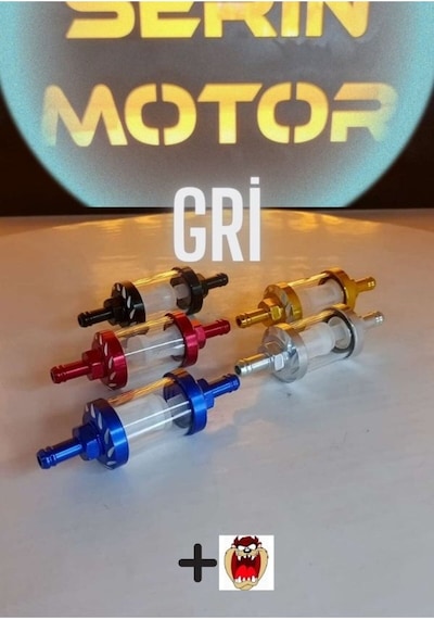 Cg Cup Motosiklet Temizlenebilir Gri Benzin Filtresi+stcker