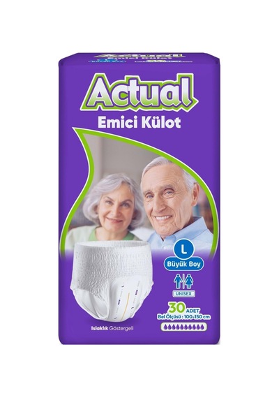 Actual Emici Külot Yetişkin Bezi L - Large 240 Adet