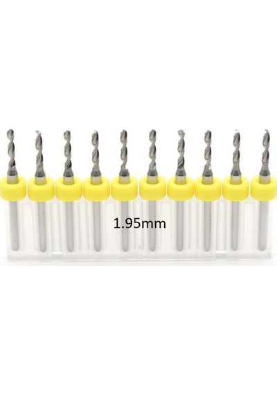 Mikro Karbür PCB Matkap Ucu Metal CNC Sondaj 10lu Set 1.95mm