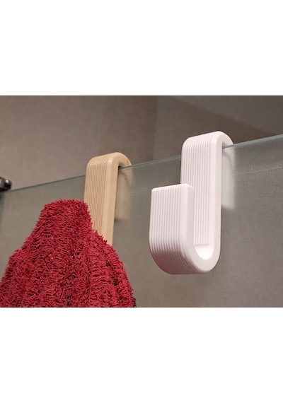 3 Lü Cam Askı Kancası 8 Mm Cam Uyumlu Modern Banyo Havlu Askılığı Bej