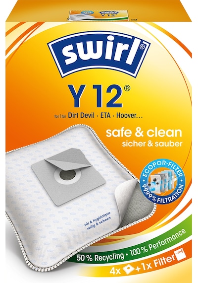 Swirl Y12 EcoPor Alaska Tristar ve Severin Elektrikli Süpürgeler için Toz Torbası