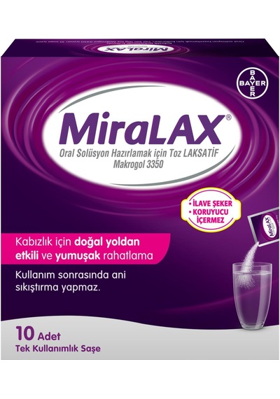 Miralax Oral Solüsyon Hazırlamak İçin Toz Laksatif Makrogol 3350