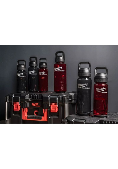 Milwaukee Packout Termos Şişe 1420 Ml Kırmızı Kapaklı 4932498638