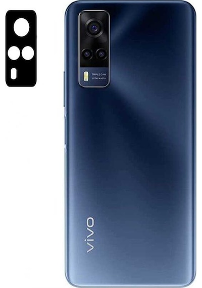 Vivo Y53S 4G 3D Kamera Lens Koruma Camı Siyah