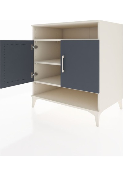 Kronos Şifonyer 3 Raflı 2 Kapaklı 88x59x96 Aytaşı-antrasit Aytaşı
