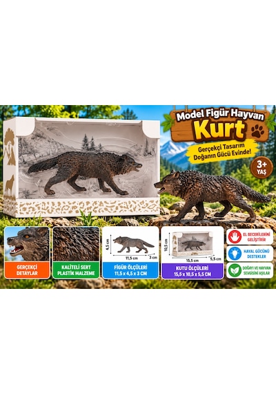 Arkhenx Kutulu Model Figür Hayvan Kurt Bzs1