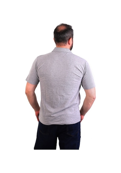 Eserıs - Polo Yaka Kısa Kol Lakost - Gri - Cepli