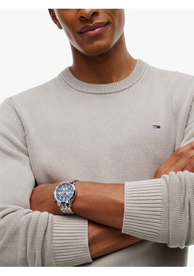 Tommy Hilfiger Tjm Slım Ess Sweater Ext Erkek Gri Kazak - Dm0dm21787