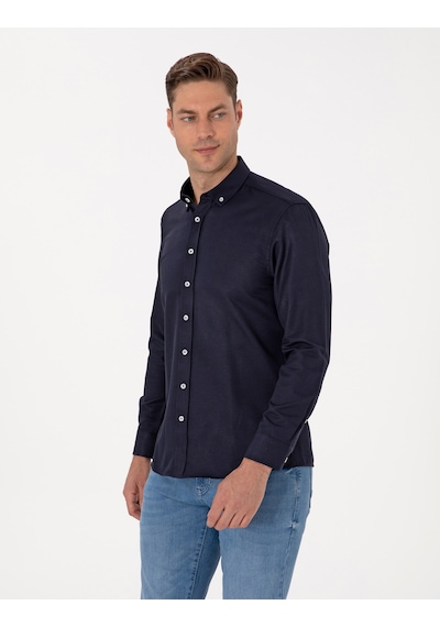 Pierre Cardin Erkek Lacivert Gömlek Desenli 50311487-vr033 Lacivert