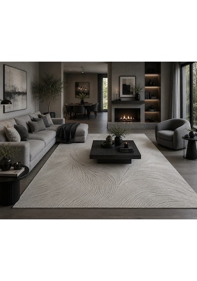 Luxess Halı Lima 1180 Gri Modern Akrilik Salon Halısı