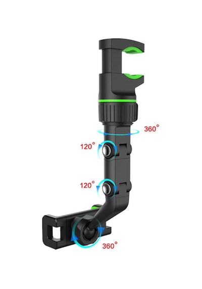 Torima Jx-14 360 Dönen Telefon Tutucu Dikiz Aynası Araba Telefon Tutucusu Siyah