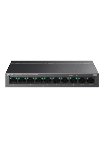 Tp-lınk Ls110p, Green Tech, 10 Port, Meggabit, 8 Port Poe+ 96w, Metal Kasa, Yönetilemez, Masaüstü Switch